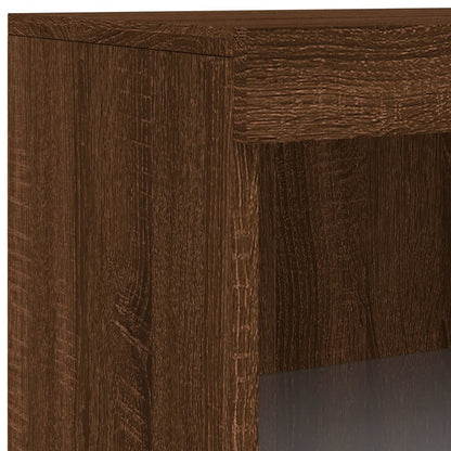Sideboard mit LED-Leuchten Braun Eichen-Optik 60,5x37x100 cm - Pazzar.ch