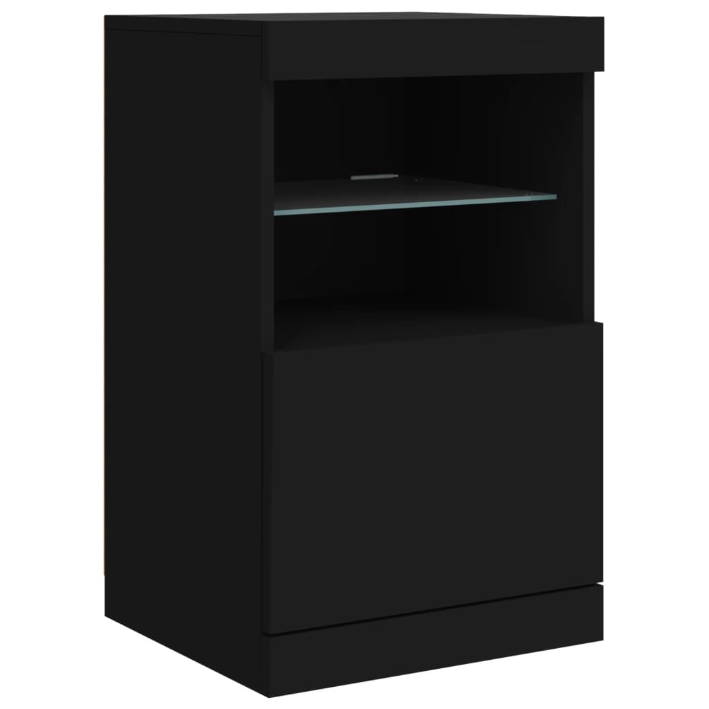 Sideboard mit LED-Leuchten Schwarz 41x37x67 cm - Pazzar.ch