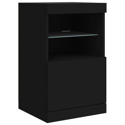 Sideboard mit LED-Leuchten Schwarz 41x37x67 cm - Pazzar.ch