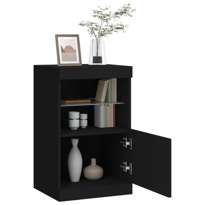 Sideboard mit LED-Leuchten Schwarz 41x37x67 cm - Pazzar.ch