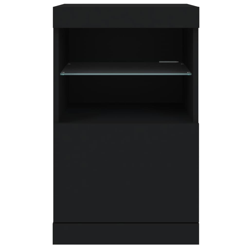 Sideboard mit LED-Leuchten Schwarz 41x37x67 cm - Pazzar.ch