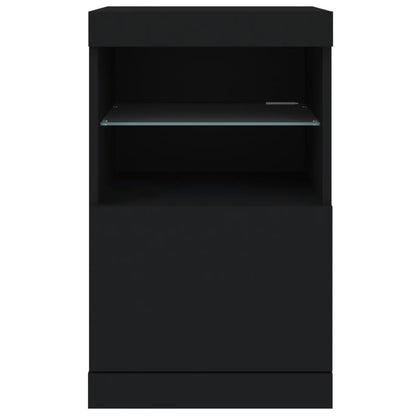 Sideboard mit LED-Leuchten Schwarz 41x37x67 cm - Pazzar.ch