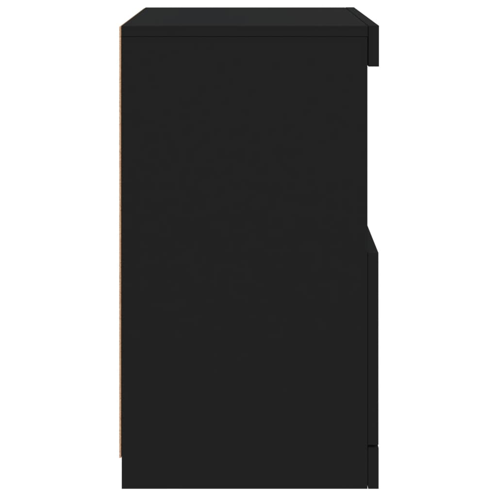 Sideboard mit LED-Leuchten Schwarz 41x37x67 cm - Pazzar.ch