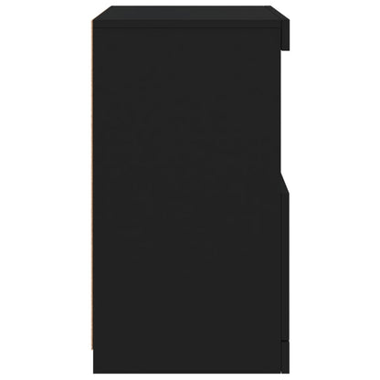 Sideboard mit LED-Leuchten Schwarz 41x37x67 cm - Pazzar.ch