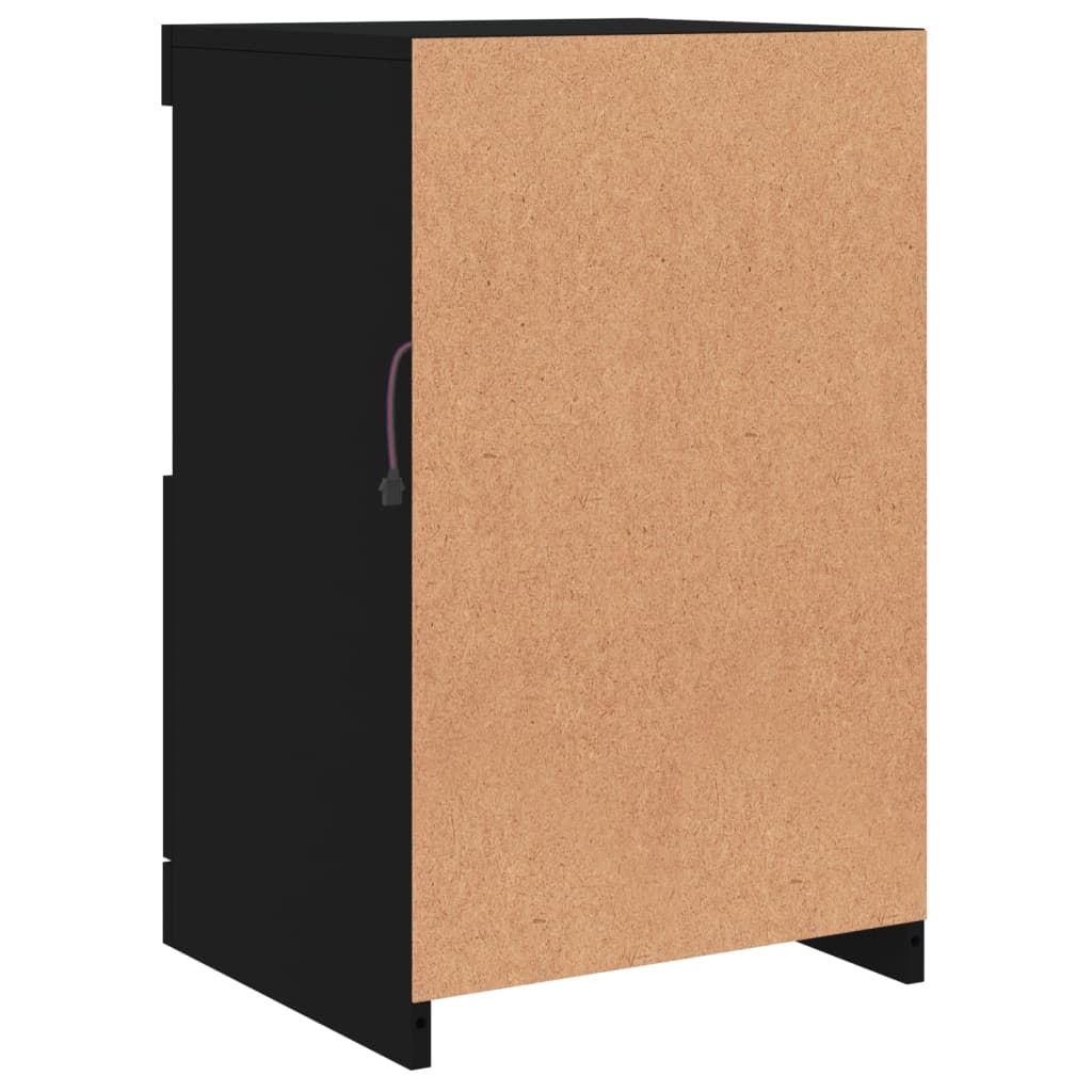 Sideboard mit LED-Leuchten Schwarz 41x37x67 cm - Pazzar.ch