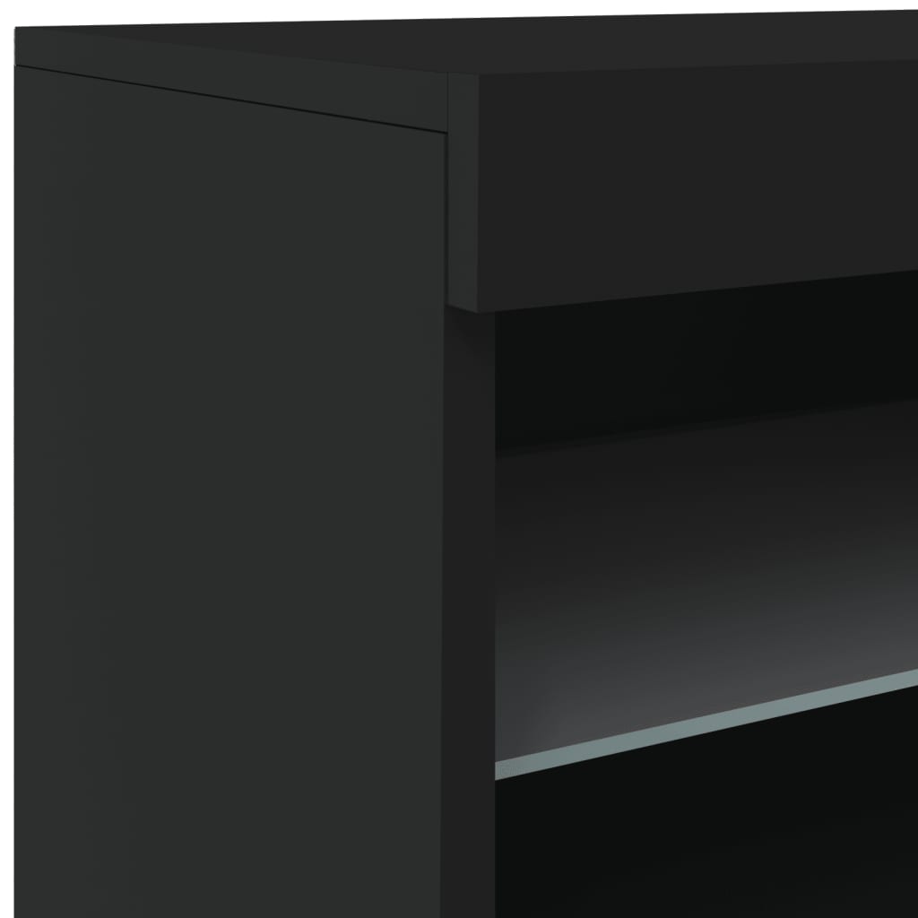 Sideboard mit LED-Leuchten Schwarz 41x37x67 cm - Pazzar.ch
