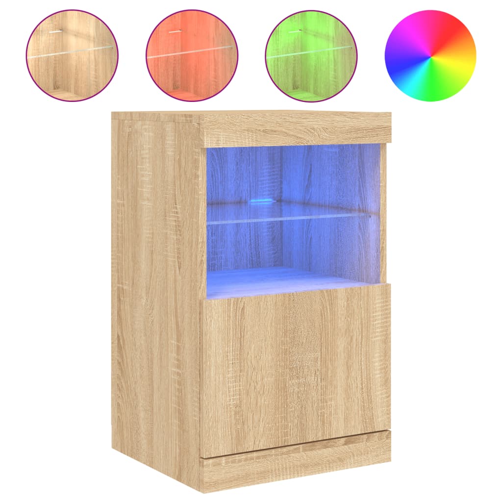 Sideboard mit LED-Leuchten Sonoma-Eiche 41x37x67 cm - Pazzar.ch