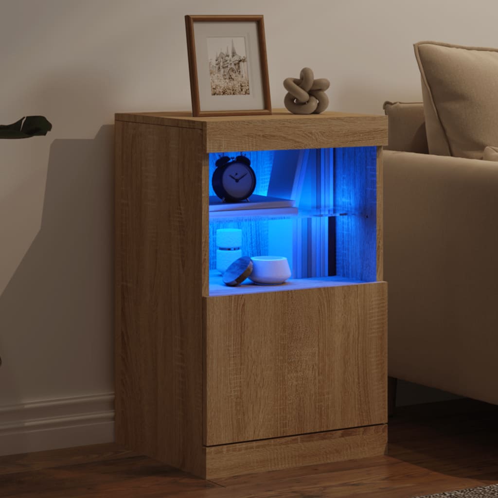 Sideboard mit LED-Leuchten Sonoma-Eiche 41x37x67 cm - Pazzar.ch