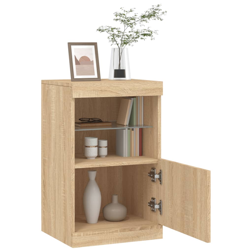 Sideboard mit LED-Leuchten Sonoma-Eiche 41x37x67 cm - Pazzar.ch