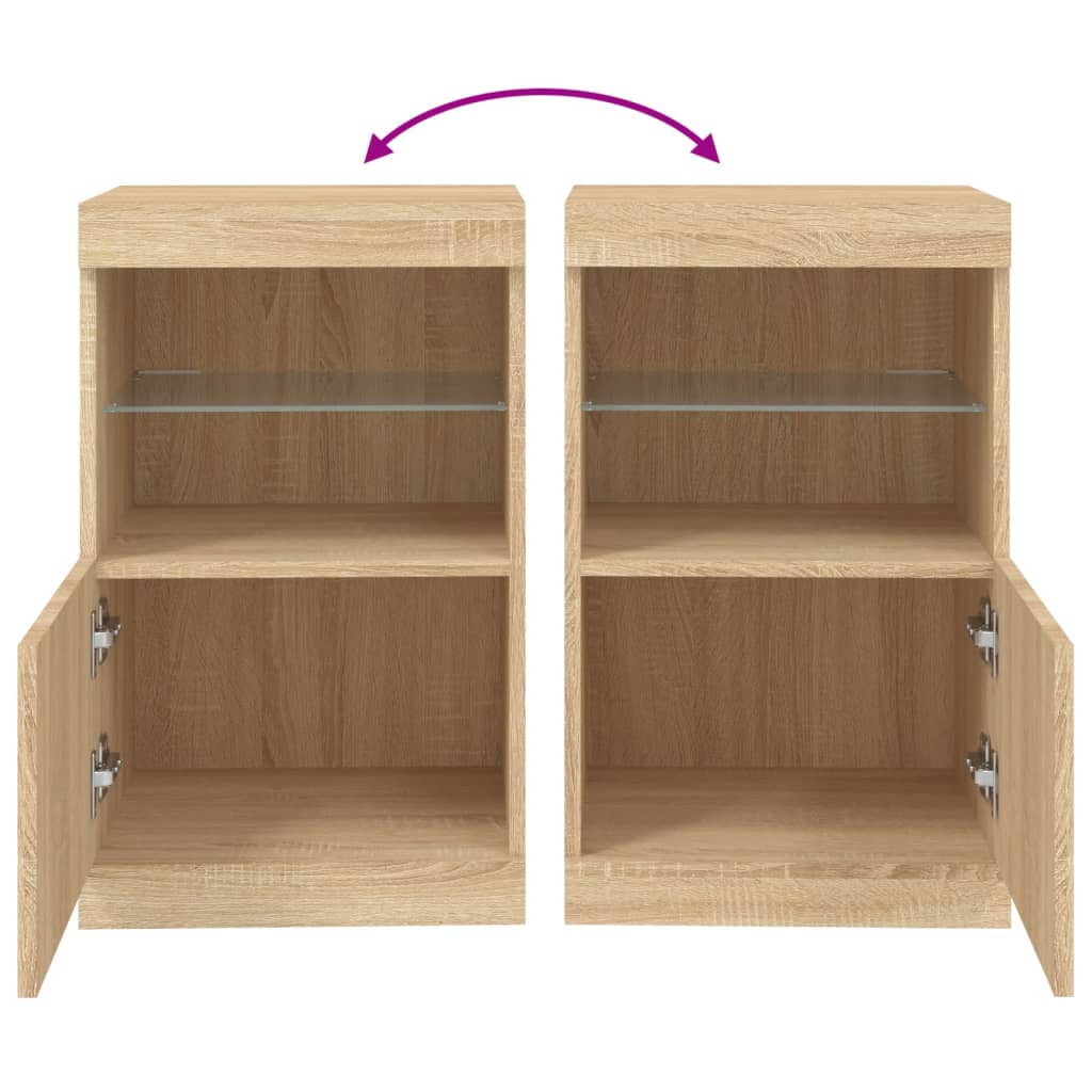 Sideboard mit LED-Leuchten Sonoma-Eiche 41x37x67 cm - Pazzar.ch