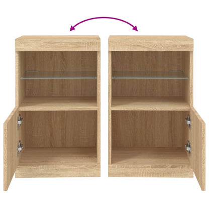 Sideboard mit LED-Leuchten Sonoma-Eiche 41x37x67 cm - Pazzar.ch
