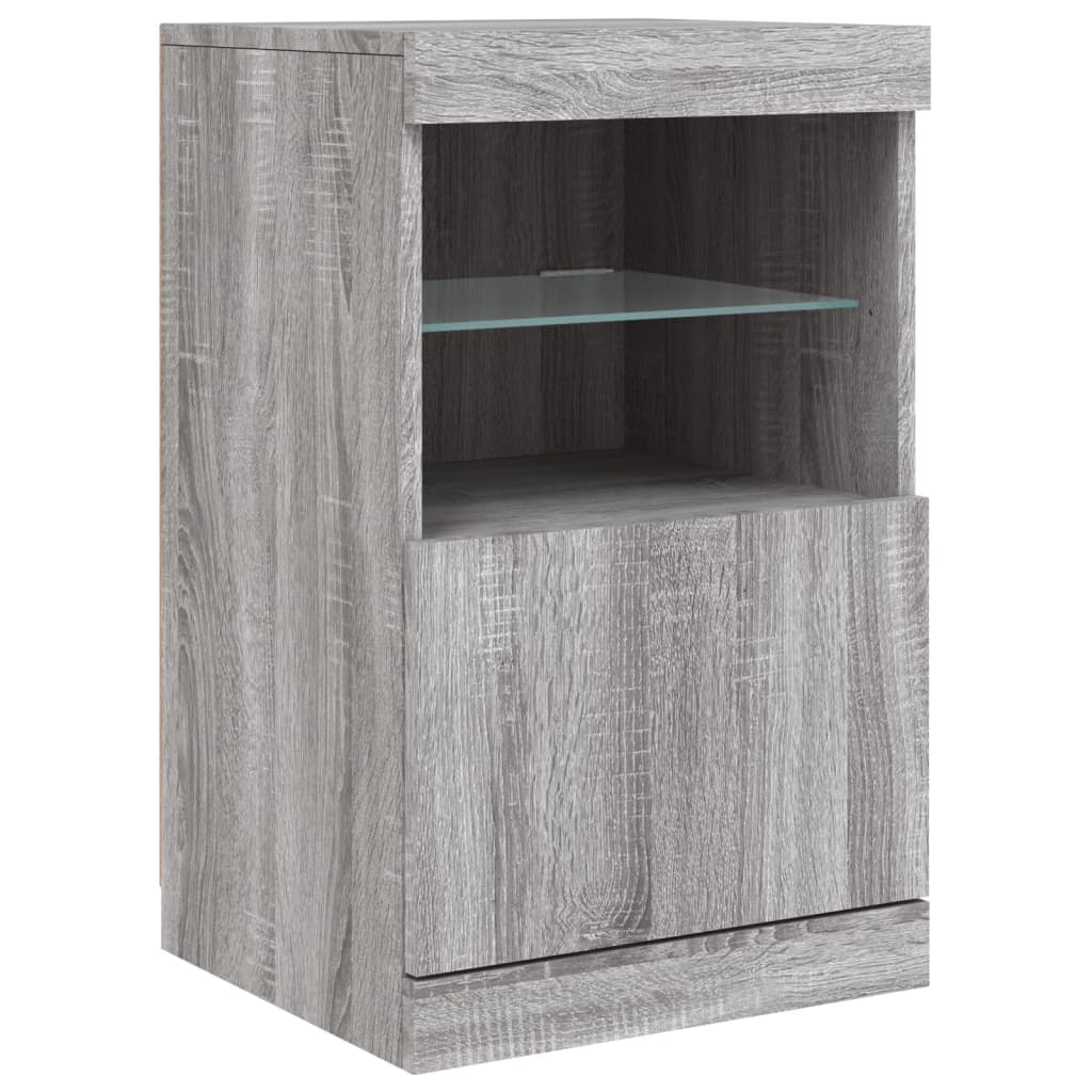 Sideboard mit LED-Leuchten Grau Sonoma 41x37x67 cm - Pazzar.ch