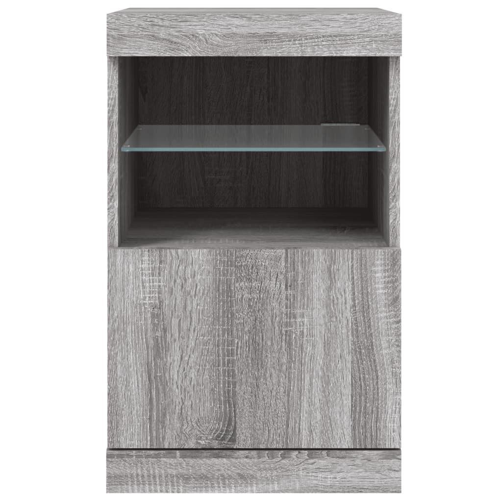 Sideboard mit LED-Leuchten Grau Sonoma 41x37x67 cm - Pazzar.ch