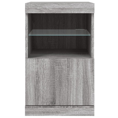 Sideboard mit LED-Leuchten Grau Sonoma 41x37x67 cm - Pazzar.ch