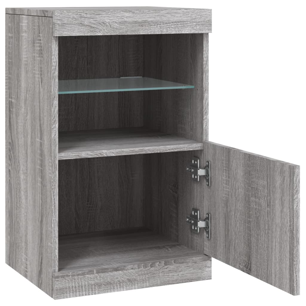 Sideboard mit LED-Leuchten Grau Sonoma 41x37x67 cm - Pazzar.ch
