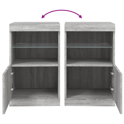 Sideboard mit LED-Leuchten Grau Sonoma 41x37x67 cm - Pazzar.ch