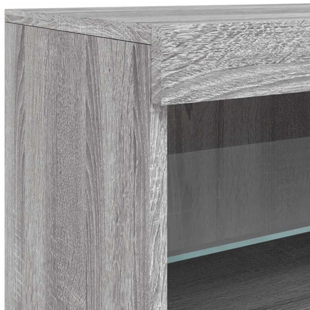 Sideboard mit LED-Leuchten Grau Sonoma 41x37x67 cm - Pazzar.ch