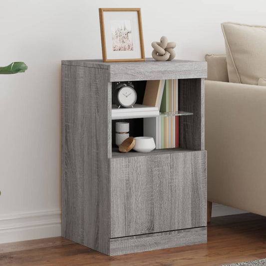 Sideboard mit LED-Leuchten Grau Sonoma 41x37x67 cm - Pazzar.ch