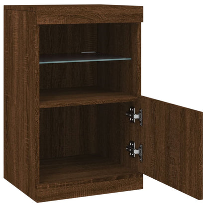 Sideboard mit LED-Leuchten Braun Eichen-Optik 41x37x67 cm - Pazzar.ch