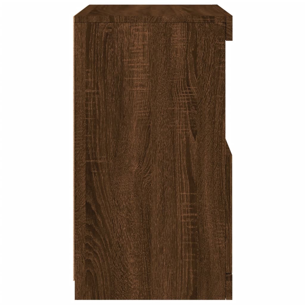 Sideboard mit LED-Leuchten Braun Eichen-Optik 41x37x67 cm - Pazzar.ch