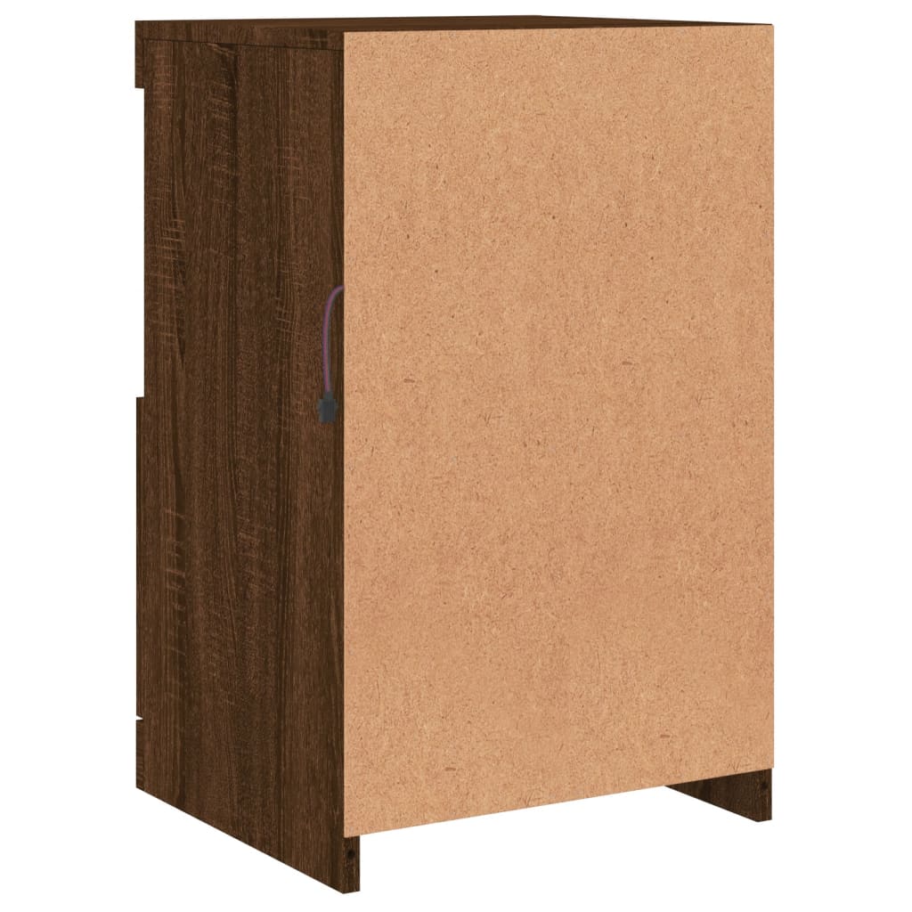 Sideboard mit LED-Leuchten Braun Eichen-Optik 41x37x67 cm - Pazzar.ch
