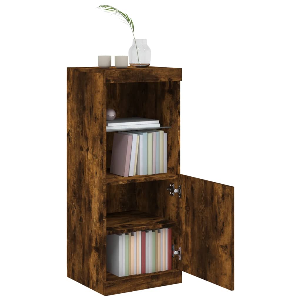 Sideboard mit LED-Leuchten Räuchereiche 41x37x100 cm - Pazzar.ch