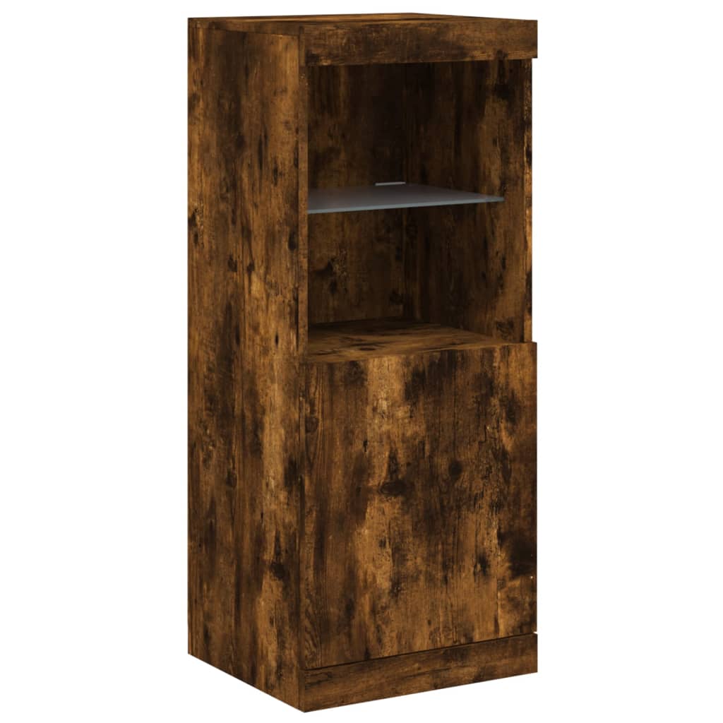 Sideboard mit LED-Leuchten Räuchereiche 41x37x100 cm - Pazzar.ch