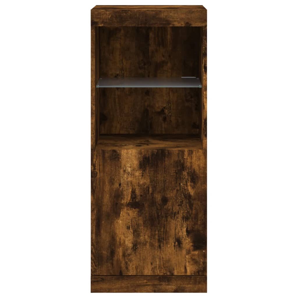 Sideboard mit LED-Leuchten Räuchereiche 41x37x100 cm - Pazzar.ch