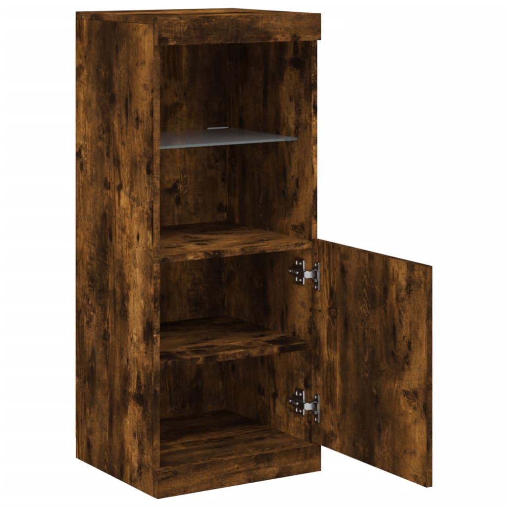 Sideboard mit LED-Leuchten Räuchereiche 41x37x100 cm - Pazzar.ch