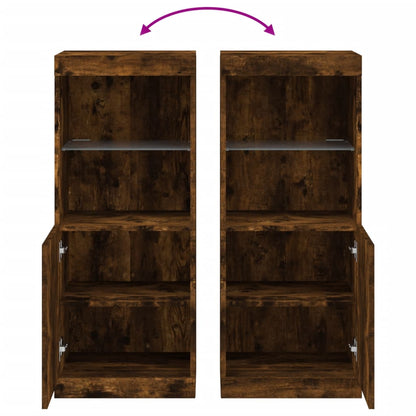 Sideboard mit LED-Leuchten Räuchereiche 41x37x100 cm - Pazzar.ch