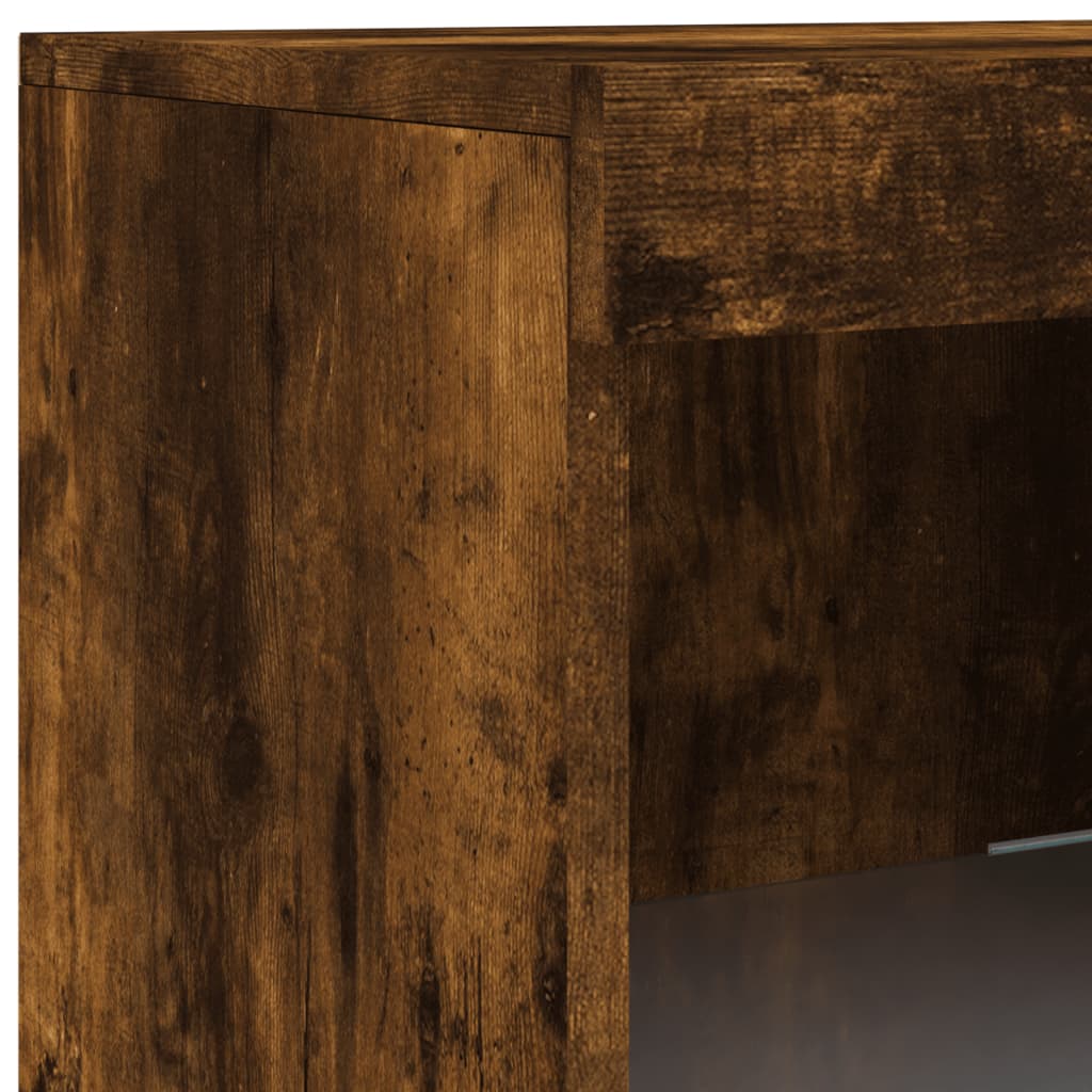 Sideboard mit LED-Leuchten Räuchereiche 41x37x100 cm - Pazzar.ch