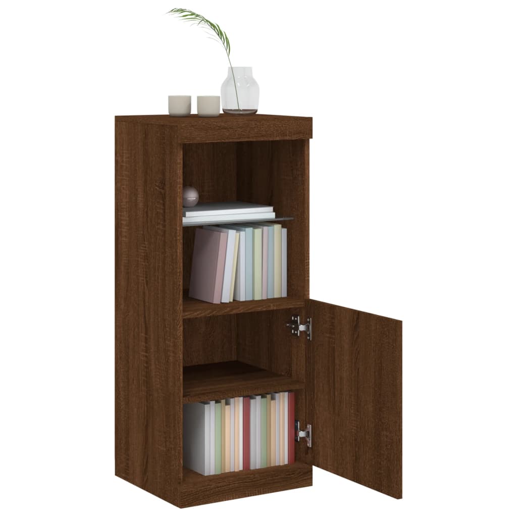 Sideboard mit LED-Leuchten Braun Eichen-Optik 41x37x100 cm - Pazzar.ch