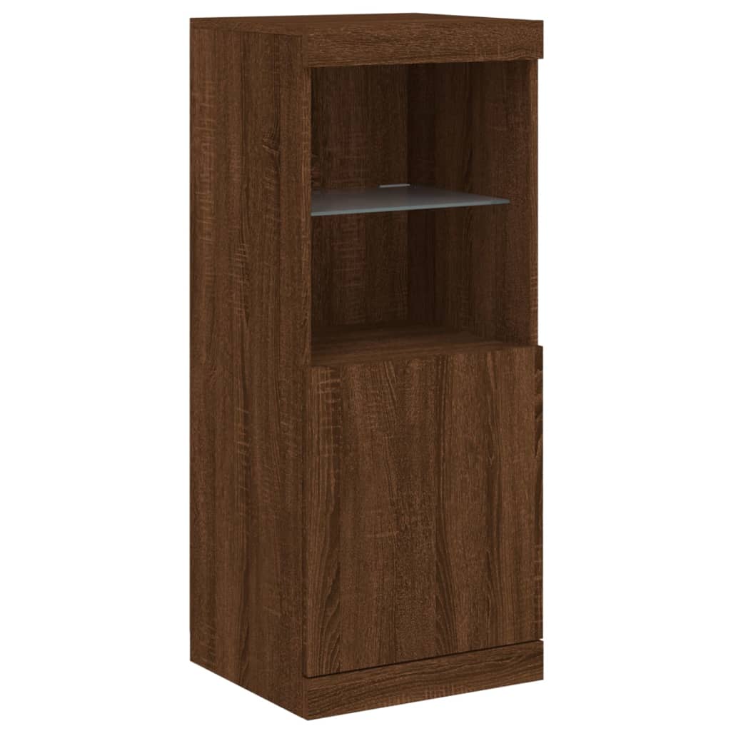 Sideboard mit LED-Leuchten Braun Eichen-Optik 41x37x100 cm - Pazzar.ch