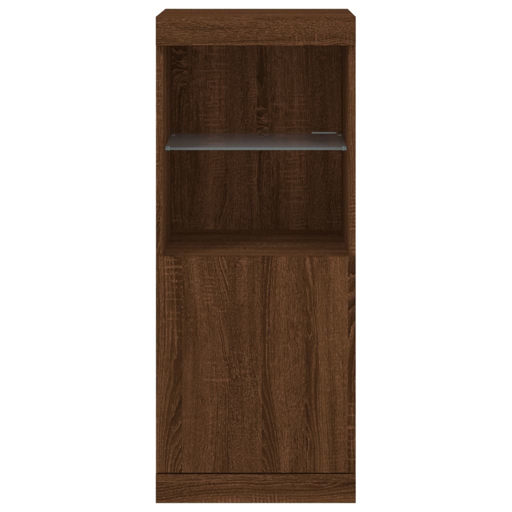 Sideboard mit LED-Leuchten Braun Eichen-Optik 41x37x100 cm - Pazzar.ch