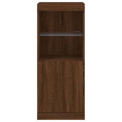Sideboard mit LED-Leuchten Braun Eichen-Optik 41x37x100 cm - Pazzar.ch
