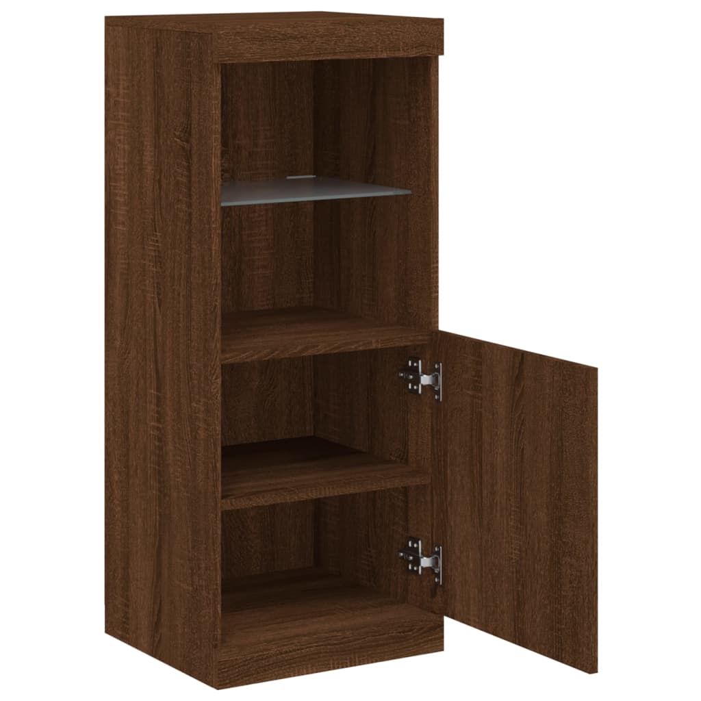 Sideboard mit LED-Leuchten Braun Eichen-Optik 41x37x100 cm - Pazzar.ch