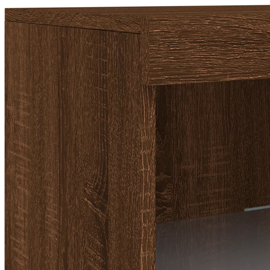 Sideboard mit LED-Leuchten Braun Eichen-Optik 41x37x100 cm - Pazzar.ch