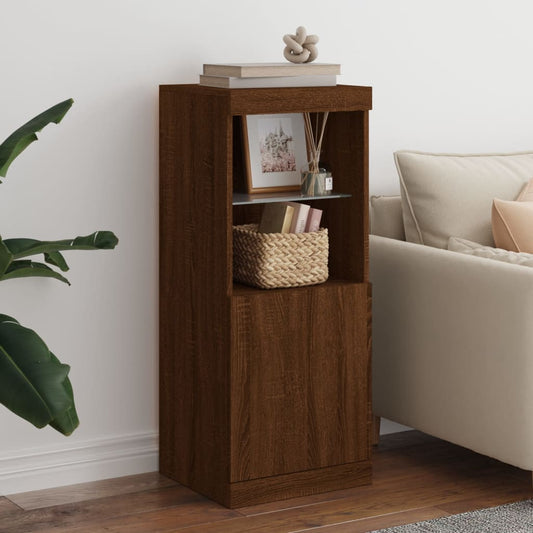 Sideboard mit LED-Leuchten Braun Eichen-Optik 41x37x100 cm - Pazzar.ch