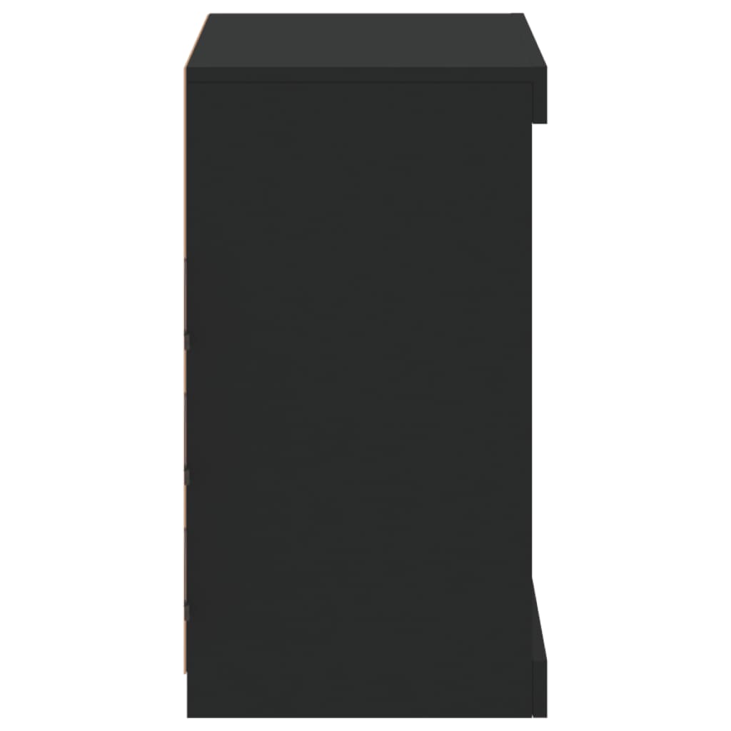 Sideboard mit LED-Leuchten Schwarz 60,5x37x67 cm - Pazzar.ch