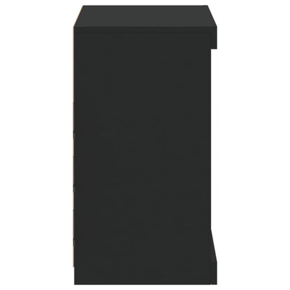 Sideboard mit LED-Leuchten Schwarz 60,5x37x67 cm - Pazzar.ch
