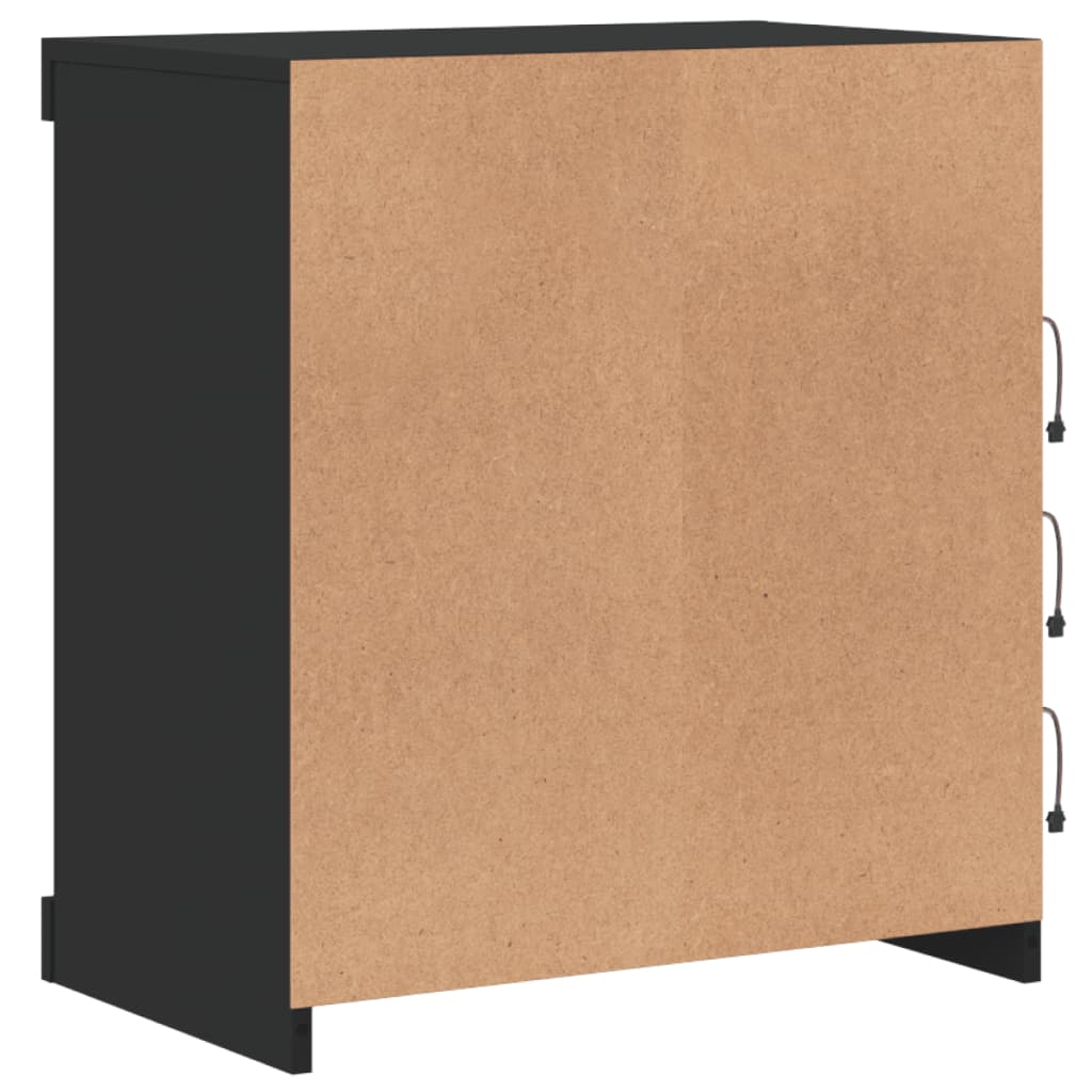 Sideboard mit LED-Leuchten Schwarz 60,5x37x67 cm - Pazzar.ch