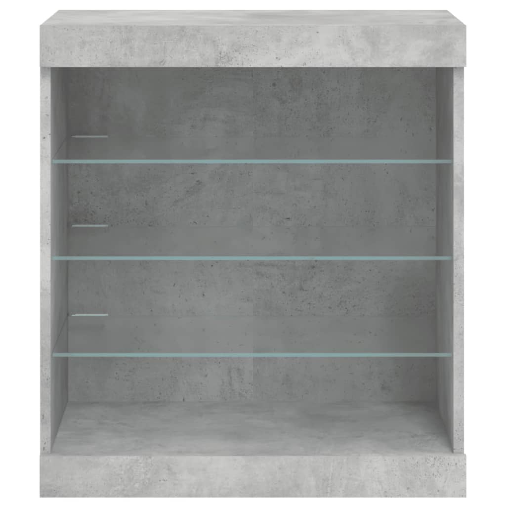 Sideboard mit LED-Leuchten Betongrau 60,5x37x67 cm - Pazzar.ch