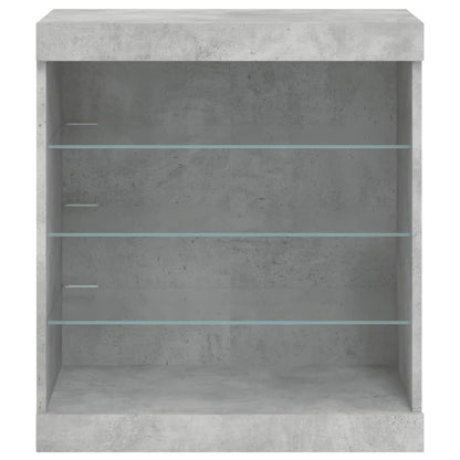 Sideboard mit LED-Leuchten Betongrau 60,5x37x67 cm - Pazzar.ch