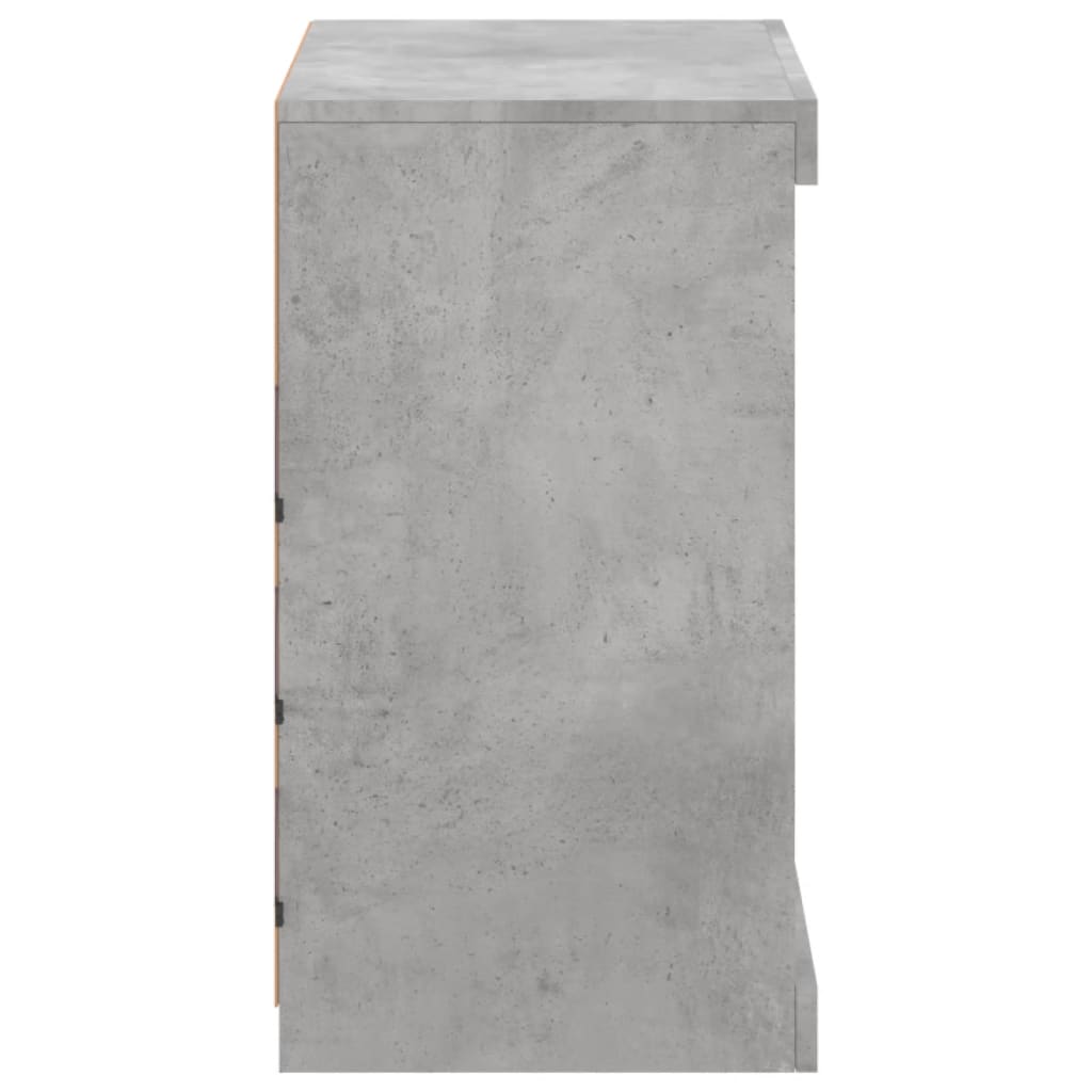 Sideboard mit LED-Leuchten Betongrau 60,5x37x67 cm - Pazzar.ch