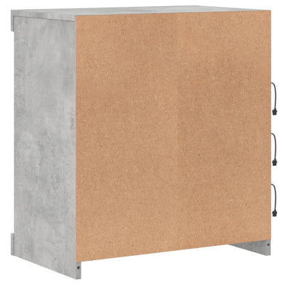 Sideboard mit LED-Leuchten Betongrau 60,5x37x67 cm - Pazzar.ch