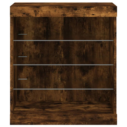 Sideboard mit LED-Leuchten Räuchereiche 60,5x37x67 cm - Pazzar.ch