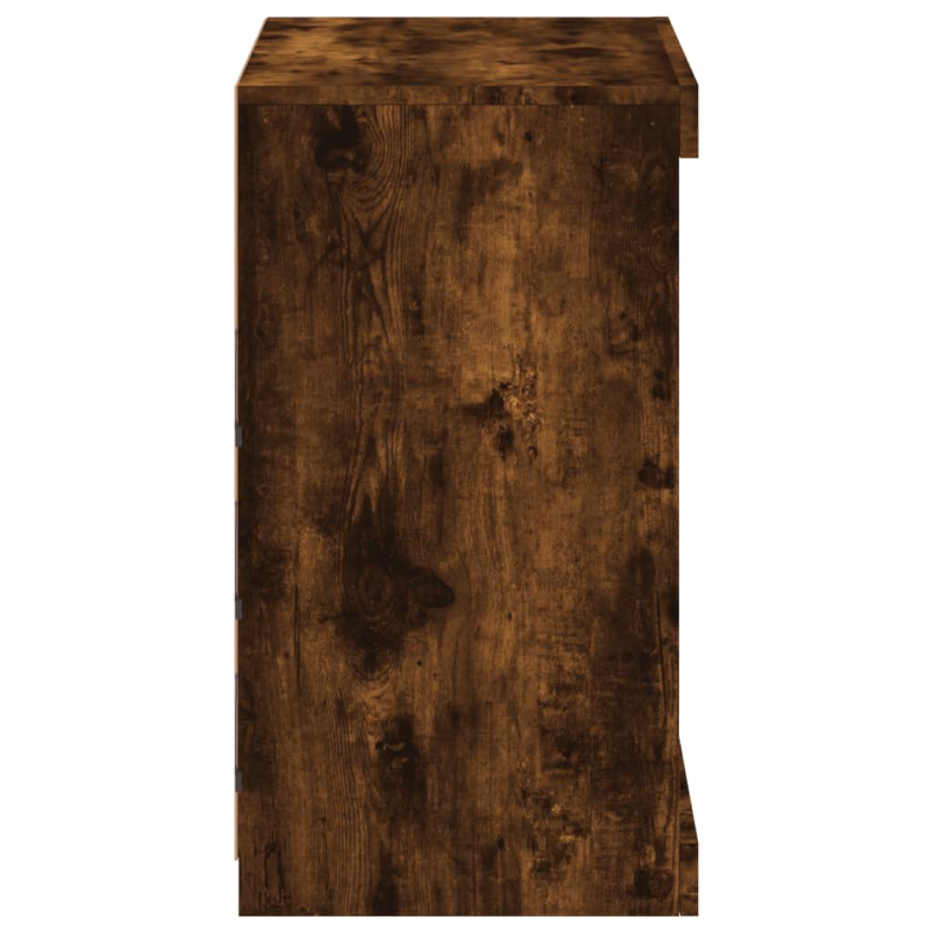 Sideboard mit LED-Leuchten Räuchereiche 60,5x37x67 cm - Pazzar.ch