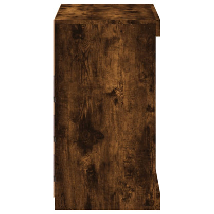 Sideboard mit LED-Leuchten Räuchereiche 60,5x37x67 cm - Pazzar.ch