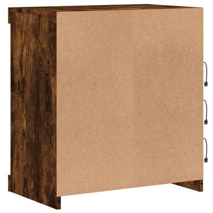 Sideboard mit LED-Leuchten Räuchereiche 60,5x37x67 cm - Pazzar.ch