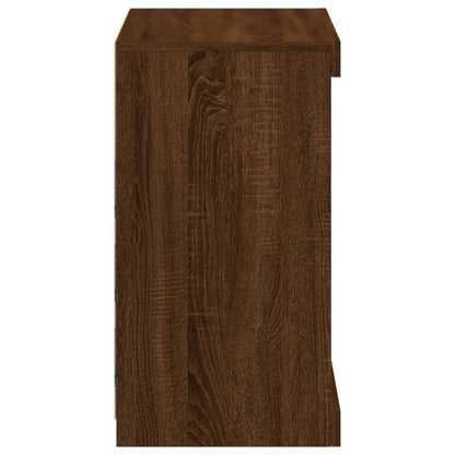 Sideboard mit LED-Leuchten Braun Eichen-Optik 60,5x37x67 cm - Pazzar.ch